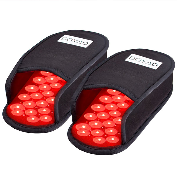 DGYAO Red Light & Infrared Light for Feet - Body and Muscle Relaxation LED Light Heating Slippers Home Use（Pair）