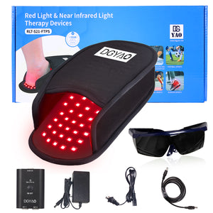 DGYAO Red Infrared Light Slipper for Feet Toes with Pulse Mode and Timer Device Portable Home Use