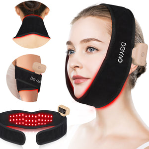 DGYAO 8 Color Red Infrared Light Belt for Neck and Chin Portable Cordless Home Use