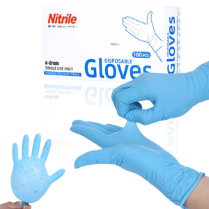 Nitrile Disposable Gloves for First Aid, Cleaning, Gardening, Crafting - Exam Gloves, 100-Count, Medium