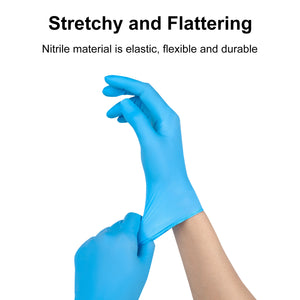 Nitrile Disposable Gloves for First Aid, Cleaning, Gardening, Crafting - Exam Gloves, 100-Count, Medium