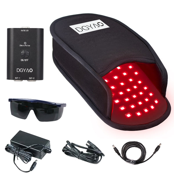 DGYAO Red Infrared Light Slipper for Feet Toes with Pulse Mode and Timer Device Portable Home Use