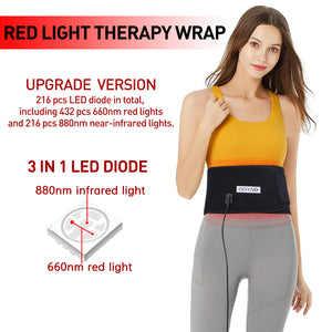 Red Light Therapy Belt 3 IN 1 120W LED Infrared Light Therapy Wrap for Body Back Pain Relief (Newly Design)