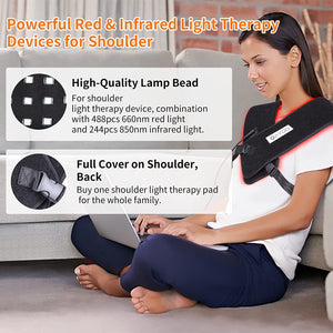 DGYAO 2022 Newest 880NM Infrared & Red Light Therapy Device for Neck & Shoulder Pain Relief LED Light Therapy Pad