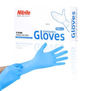 Nitrile Disposable Gloves for First Aid, Cleaning, Gardening, Crafting - Exam Gloves, 100-Count, Medium