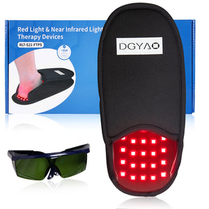 DGYAO Red Infrared Light Slipper for Feet Toes with Pulse Mode and Timer Device Portable Home Use