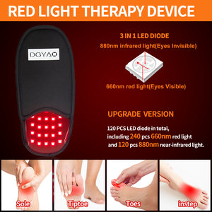 DGYAO Red Light Therapy Slippers Infrared Light Therapy Wrapped Device for Feet Toes Muscle Pain Relief with Pulse Mode Newest Techonology (2 Pads)