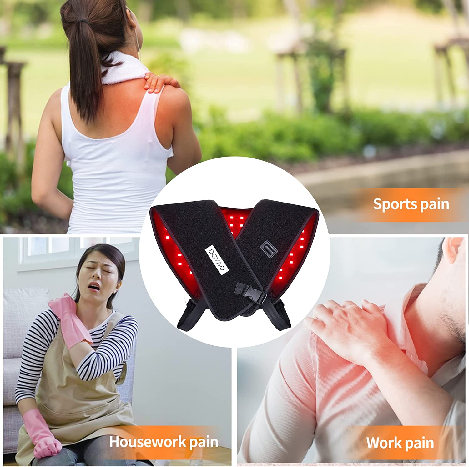 Infrared Light Therapy for Neck Joint Pain Relief Red Light Device Shoulder  Belt