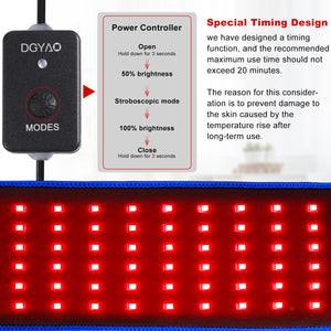 DGYAO 2023 New Red Light Therapy Belt for Body Back Pain Relief USB-connected Portable Infrared Light Therapy Device