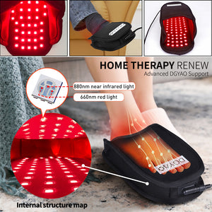 DGYAO Red Infrared Light Slipper for Feet Toes with Pulse Mode and Timer Device Portable Home Use