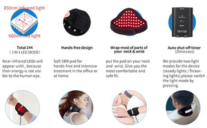 DGYAO Red Light Therapy Wrap Neck Wrist Infrared LED Light Pad Pain Relief