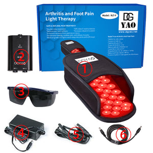 DGYAO Red Light & Infrared Light for Feet- Body and Muscle Relaxation LED Light Heating Slippers Home Use