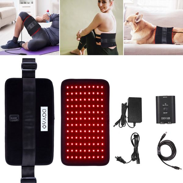 DGYAO Red Light Therap-y Belt for Body Lower Back 880NM LED Infrared Light Therap-y Wrap Pad for Pa-in Re-lief