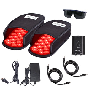 DGYAO Red Light Therapy Device Slippers for Foot Pain Relief LED Infrared Light Therapy Pad (Two Pad)