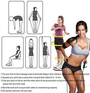 DGYAO Waist Trimmer Foot Massage Waist Twister Simply Fit Board with Latex Pull Rope Exercise Arms Twister Exercise Balance Board Twist Board Waist Twisting Disc Homer