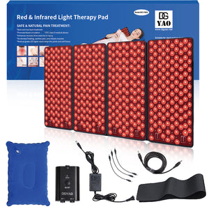 DGYAO® Red Light Near Infrared Therapy Device Pain Reliever Wearable Wrap Deep Penetrating Heals Lighting Pad Relief  back, neck, hip, and shoulder