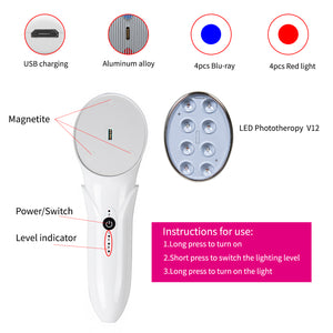 DGYAO Wireless LED Light Therapy Handheld Device for Face